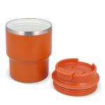 Copo takeaway de parede dupla compatível com cafeteiras 280 ml cor cor-de-laranja segunda vista
