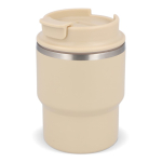 Copo takeaway de parede dupla compatível com cafeteiras 280 ml cor bege