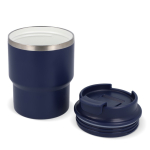 Copo takeaway de parede dupla compatível com cafeteiras 280 ml cor azul-escuro segunda vista