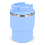 Copo takeaway de parede dupla compatível com cafeteiras 280 ml cor azul-claro