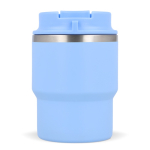 Copo takeaway de parede dupla compatível com cafeteiras 280 ml cor azul-claro quinta vista