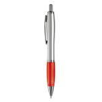 Esferográficas empresariais com antideslizante tinta azul Silver&Color cor vermelho segunda vista
