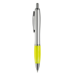Esferográficas empresariais com antideslizante tinta azul Silver&Color cor amarelo segunda vista
