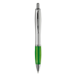 Esferográficas empresariais com antideslizante tinta azul Silver&Color cor verde segunda vista