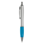 Esferográficas empresariais com antideslizante tinta azul Silver&Color cor ciano segunda vista
