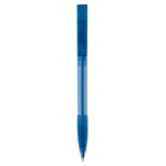 Caneta de plástico fabricada na Alemanha com tinta azul recarregável cor azul transparente segunda vista