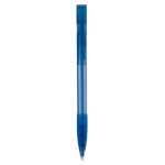 Caneta de plástico fabricada na Alemanha com tinta azul recarregável cor azul transparente quarta vista