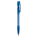 Caneta de plástico fabricada na Alemanha com tinta azul recarregável cor azul transparente quinta vista