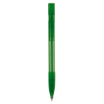 Caneta de plástico fabricada na Alemanha com tinta azul recarregável cor verde transparente quarta vista