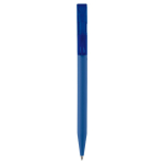 Caneta de plástico transparente com toque macio feita na UE cor azul