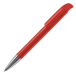 Caneta de plástico com acabamento mate fabricada na UE com tinta azul cor vermelho