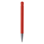 Caneta de plástico com acabamento mate fabricada na UE com tinta azul cor vermelho quarta vista