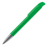 Caneta de plástico com acabamento mate fabricada na UE com tinta azul cor verde