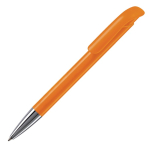 Caneta de plástico com acabamento mate fabricada na UE com tinta azul cor cor-de-laranja