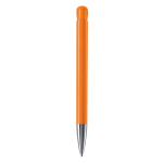 Caneta de plástico com acabamento mate fabricada na UE com tinta azul cor cor-de-laranja quarta vista