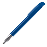 Caneta de plástico com acabamento mate fabricada na UE com tinta azul cor azul real