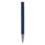 Caneta de plástico com acabamento mate fabricada na UE com tinta azul cor azul-escuro segunda vista