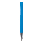 Caneta de plástico com acabamento mate fabricada na UE com tinta azul cor azul-claro segunda vista