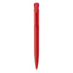 Caneta de botão de plástico com um acabamento macio feita na UE cor vermelho segunda vista