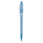 Caneta de plástico mate fabricada na UE com recarga Jumbo tinta azul cor azul terceira vista