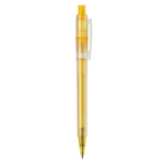 Caneta de plástico mate fabricada na UE com recarga Jumbo tinta azul cor amarelo quinta vista