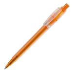 Caneta de plástico mate fabricada na UE com recarga Jumbo tinta azul cor cor-de-laranja