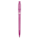 Caneta de plástico mate fabricada na UE com recarga Jumbo tinta azul cor cor-de-rosa quarta vista