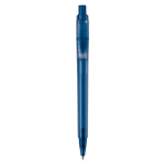 Caneta de plástico mate fabricada na UE com recarga Jumbo tinta azul cor azul-escuro segunda vista