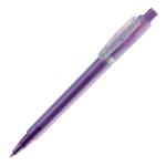 Caneta de plástico mate fabricada na UE com recarga Jumbo tinta azul cor roxo