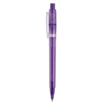 Caneta de plástico mate fabricada na UE com recarga Jumbo tinta azul cor roxo terceira vista