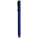 Caneta de metal com tinta azul e marcador amarelo 2 em 1 cor azul-escuro