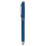Conjunto de 1 caneta roller com tampa e outra giratória cor azul-escuro oitava vista