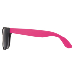 Óculos de sol de cores néon com aros pretos proteção UV400 cor cor-de-rosa segunda vista