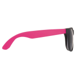 Óculos de sol de cores néon com aros pretos proteção UV400 cor cor-de-rosa terceira vista