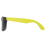 Óculos de sol de cores néon com aros pretos proteção UV400 cor amarelo fluorescente segunda vista