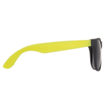 Óculos de sol de cores néon com aros pretos proteção UV400 cor amarelo fluorescente terceira vista
