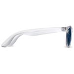 Óculos de sol transparentes com aros coloridos proteção UV400 cor azul transparente segunda vista