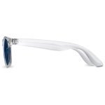 Óculos de sol transparentes com aros coloridos proteção UV400 cor azul transparente terceira vista