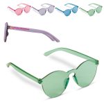 Óculos de sol estilo retro de igual tom pastel UV400