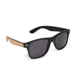 Óculos de sol reciclados com logótipo, proteção UV400 SunCork cor preto