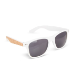 Óculos de sol reciclados com logótipo, proteção UV400 SunCork cor branco