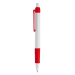 Caneta de botão de material biodegradável de tinta azul cor vermelho