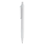 Caneta de botão de material biodegradável de tinta azul cor branco