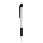 Caneta de botão de material biodegradável de tinta azul cor branco/preto