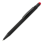 Caneta de metal com logótipo gravado a condizer com cor da ponta cor vermelho terceira vista