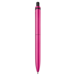 Caneta de plástico metalizado com clip sólido e recarga jumbo azul cor cor-de-rosa quarta vista