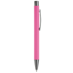 Caneta de alumínio com acabamento soft-touch e tinta azul cor cor-de-rosa quinta vista
