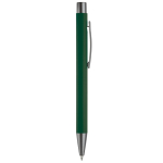 Caneta de alumínio com acabamento soft-touch e tinta azul cor verde-escuro quinta vista