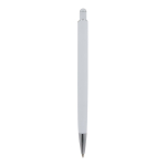 Caneta de alumínio com acabamento soft-touch de cores cor branco quarta vista