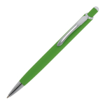 Caneta de alumínio com acabamento soft-touch de cores cor verde-lima terceira vista
